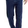 IDEALSANXUN Mens Elastic Waist Jeans with Zipper and Button