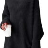 LILLUSORY Womens Turtleneck Oversized Long Sweater Dress 2024 Plus Size Tunic Pullover Knit Fall Dresses