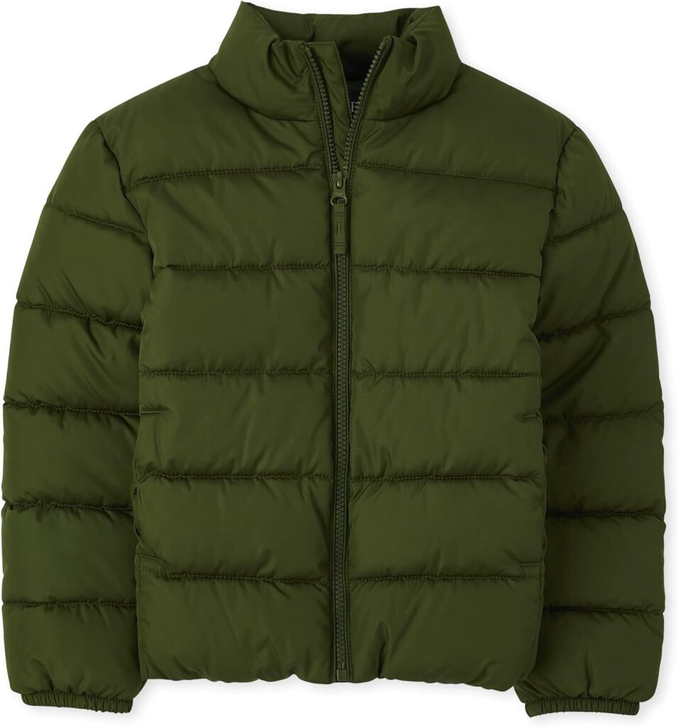 The Children's Place Boys' Big Kid Medium Weight Puffer Jacket, Wind, Water-Resistant Seasonal