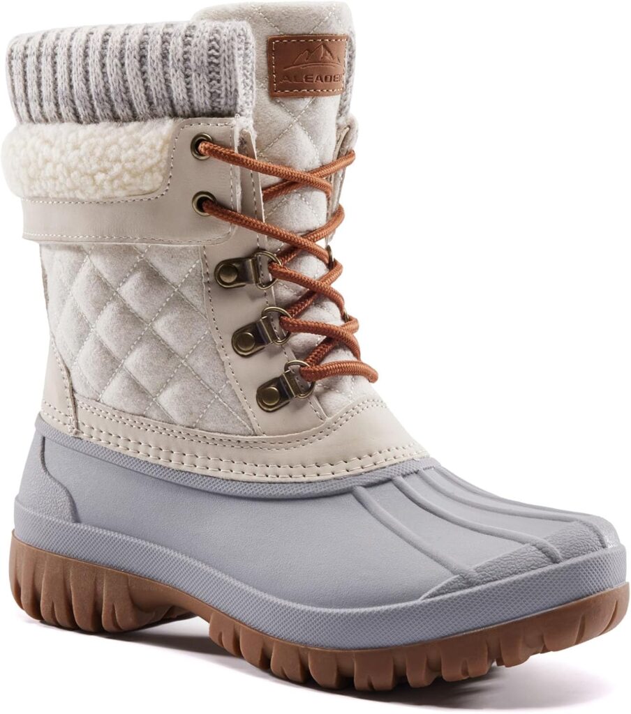 ALEADER Womens Winter Snow Boots | Waterproof Shell | Duck Boots