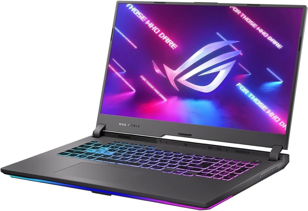 ASUS ROG Strix G17 (2022) Gaming Laptop, 17.3” 144Hz IPS FHD Display, NVIDIA GeForce RTX 3050 GPU, AMD Ryzen 7 6800H Processor, 16GB DDR5 RAM, 512GB SSD, RGB Keyboard, Windows 11, G713RC-RS73