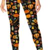 Deerose Women Thanksgiving Leggings Turkey Day Pumpkin High Waist Tight Pants