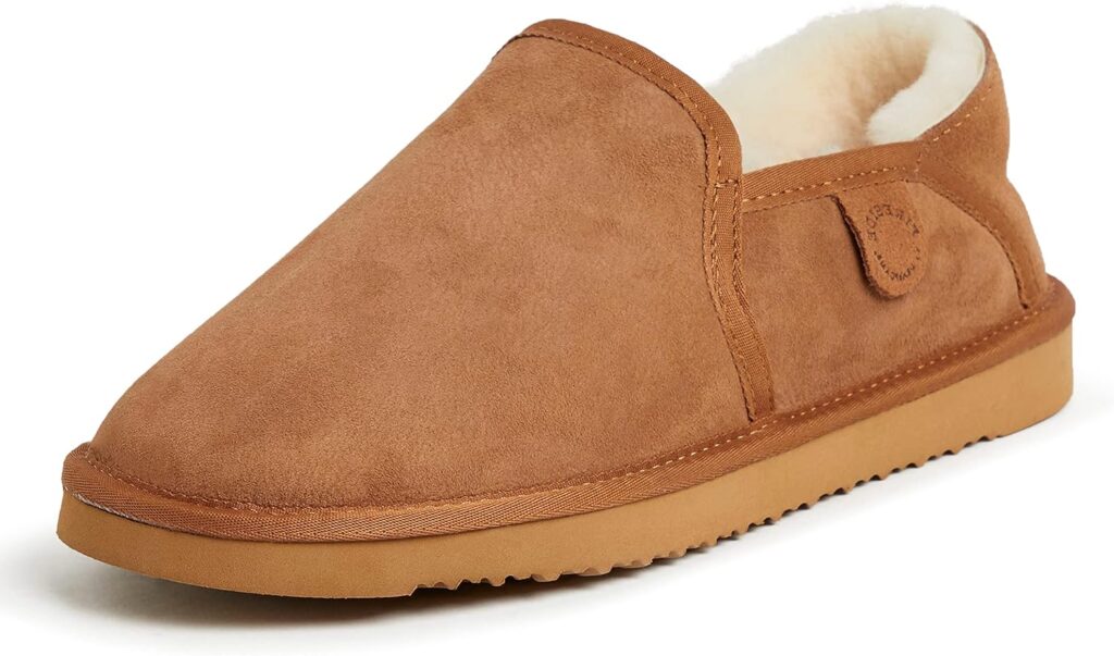 Fireside by Dearfoams Men's Hobart Shearling Closed Back Slipper