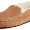 Fireside by Dearfoams Men's Melbourne Shearling Indoor/Outdoor Moccasin Slipper with Wide Widths