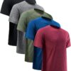 MCPORO Workout Shirts for Men Short Sleeve Quick Dry Athletic Gym Active T Shirt Moisture Wicking