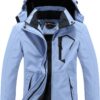 MOERDENG Women's Waterproof Ski Jacket Warm Winter Snow Coat Mountain Windbreaker Hooded Raincoat Jacket