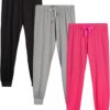 Sweet Hearts Girls' Sweatpants - Super Soft Athletic Performance Joggers: Made in USA (3 Pack)