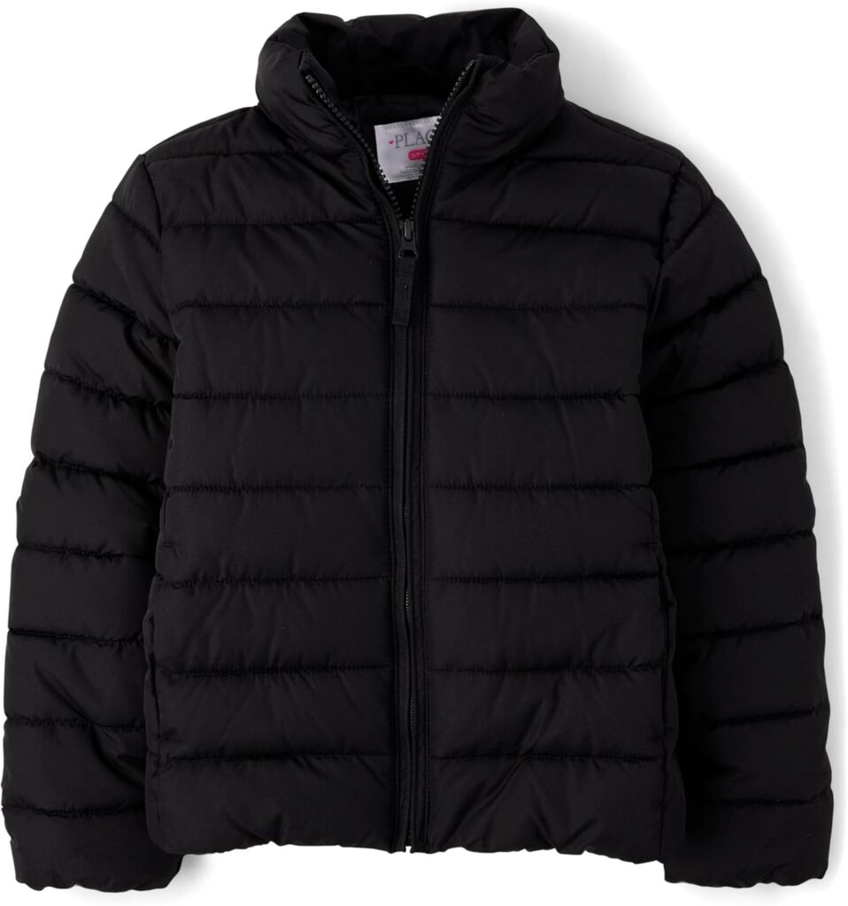 The Children's Place Girls' Medium Weight Wind-Resistant, Water-Resistant Puffer Jacket