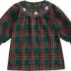 Toddler Smocked Christmas Dress Baby Girl Christmas Outfit Vintage Princess Plaid Dresses Cute Clothes