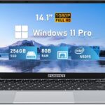 14 Inch Laptop Computer, Gaming Laptop, 8GB RAM 256GB SSD, Intel Celeron N5095 Processors, FHD 1920 x 1080, Supports 180 Angle Opening, Windows 11 Pro