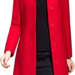 Jenkoon Women's Wool Trench Coat Winter Long Thick Overcoat Walker Coats