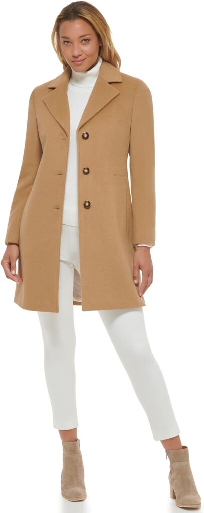 Calvin Klein Women's Classic Cashmere Wool Blend Coat