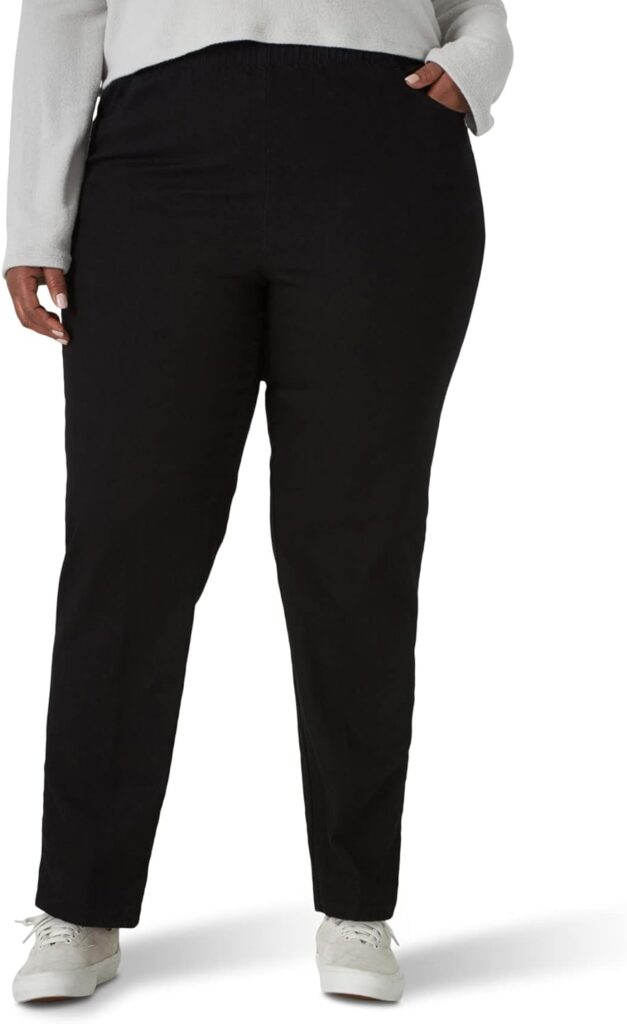 Chic Classic Collection Women's Plus Size Stretch Elastic Waist Pull-On Pant