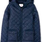 The Children's Place Girls' Zip Up Quilted Hooded Jacket