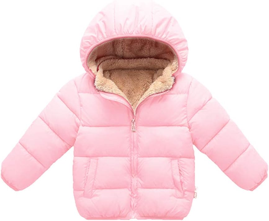 Toddler Baby Hooded Down Jacket Boys Girls Kids Thicken Warm Winter Coat Outerwear 1-7t