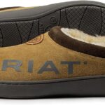 ARIAT Men's Indoor & Outdoor Suede Hooded Clog Slippers With Ariat Logo