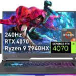 ASUS ROG Strix G17 17.3" QHD 240Hz Gaming Laptop, AMD Ryzen 9 7940HX, 64GB DDR5, 4TB PCIe SSD, RGB Backlit Keyboard, 720P Webcam, NVIDIA GeForce RTX 4070, Win 11 Pro, Gray, 256GB Docking Station Set