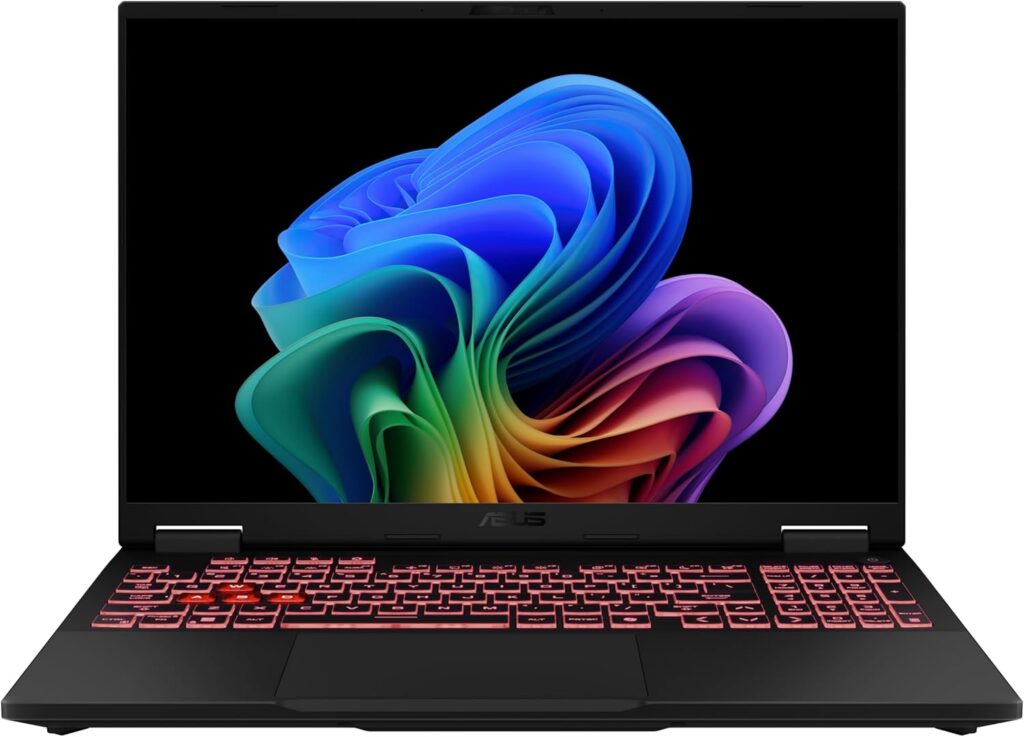 ASUS TUF Gaming A16 (2024) Copilot+ PC Gaming Laptop, 16” 16:10 165Hz Display, AMD Ryzen AI 9 HX 370, NVIDIA® GeForce RTX 4060, 32GB LPDDR5X, 1TB PCIe Gen 4.0 SSD, Wi-Fi 6E, Windows 11, FA608WV-AB96