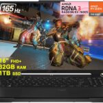 ASUS TUF Gaming A16 Laptop 16" FHD+ 165Hz 7ms 100% sRGB AMD Octa-core Ryzen 7 7735HS 32GB RAM 1TB SSD Radeon RX 7600S 8GB Graphics (>RTX 4060) Backlit USB-C USB4 Fast Charging Win11 +HDMI Cable