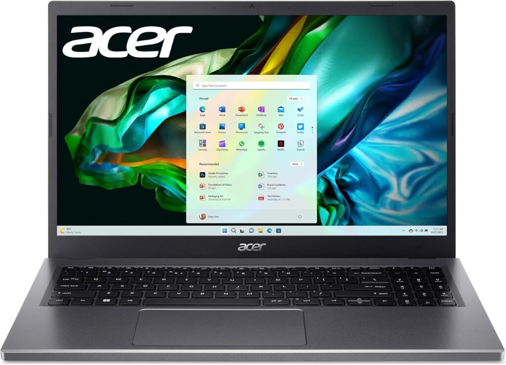 Acer Aspire 5 15 Slim Laptop | 15.6" FHD 1920x1080 IPS Touch | Intel Core i5-13420H | Intel UHD Graphics | 16GB LPDDR5 | 512GB Gen 4 SSD | Wi-Fi 6 | Backlit KB | Protective Sleeve| A515-58PT-50UJ