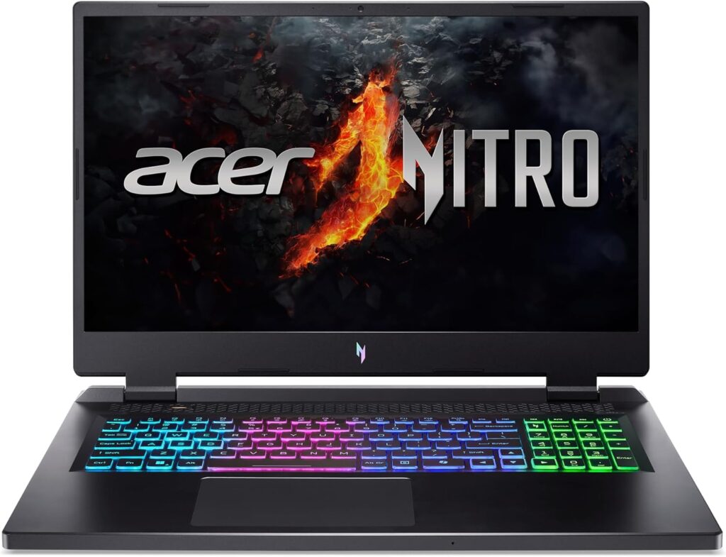 Acer Nitro 17 Gaming Laptop | Intel Core i7-14650HX | NVIDIA GeForce RTX 4060 Laptop GPU | 17.3" FHD IPS 165Hz G-SYNC Display | 16GB DDR5 | 1TB Gen 4 SSD | Killer Wi-Fi 6E | AN17-72-734A