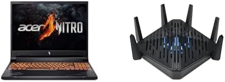 Acer Nitro V Gaming Laptop| Ryzen 7 8845HS | AI Capable| RTX 4060 | 16" WUXGA IPS 165Hz | 16GB DDR5 | 1TB Gen 4 SSD | Wi-Fi 6E | ANV16-41-R5J0 with Predator Connect W6 Wi-Fi 6E Gaming Router | AXE7800