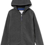 Amazon Essentials Boys and Toddlers' Polar Fleece Full-Zip Hooded Jacket