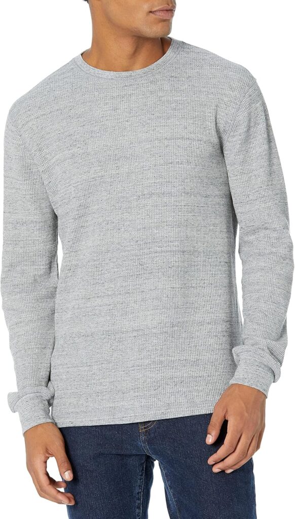 Amazon Essentials Men's Regular-Fit Long-Sleeve Waffle Shirt