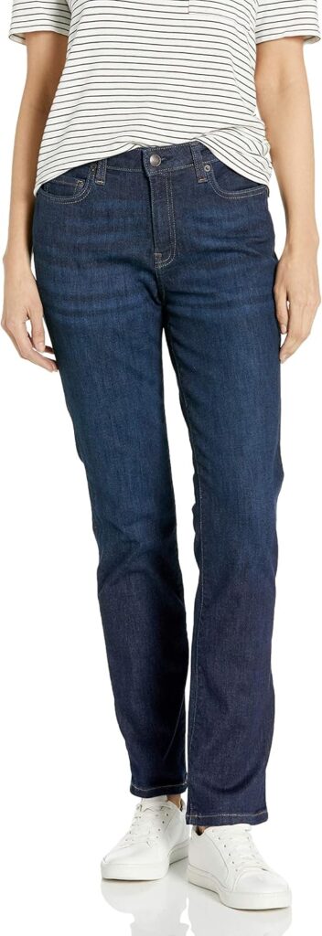 Amazon Essentials Women's Jeans, Mid Rise Straight Leg Style, Slim Fit