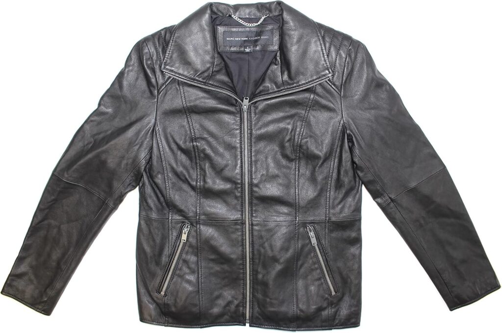 Andrew Marc Fabian Leather Jacket (Black, XX-Large)