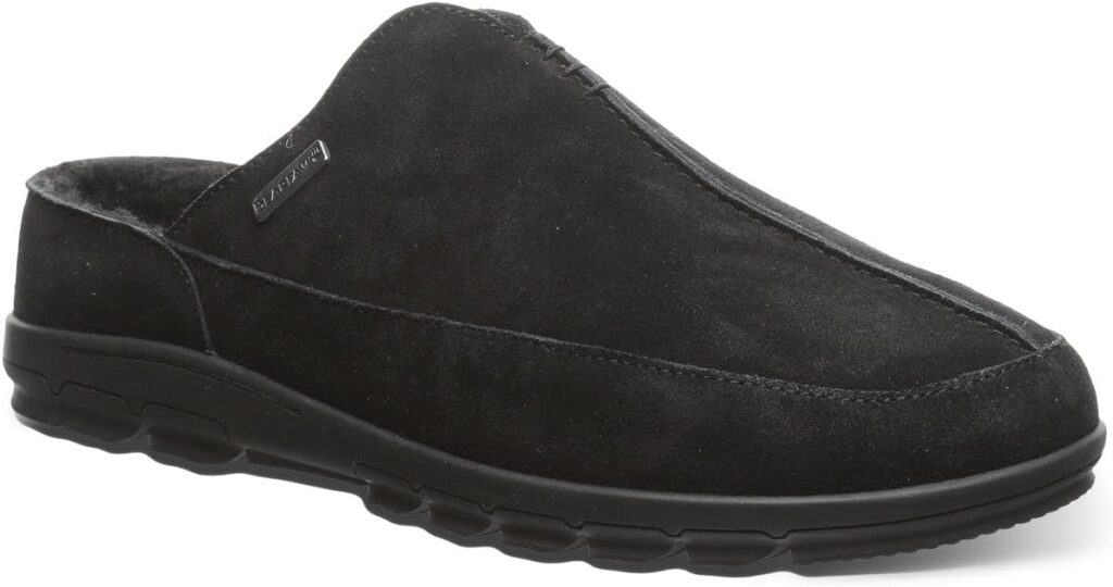 BEARPAW Men's Bruce Slipper | Men's Classic Suede | Men's Slip On Shoes | Comfortable Casual Shoes