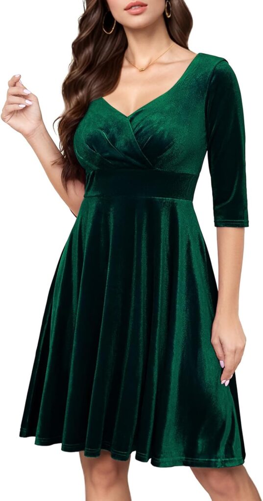 Bbonlinedress Women Vintage Cocktail Dress 1950s Formal Wedding Party 50s 60s Retro Rockabilly Swing Dress