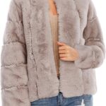 BerryGo Women's Long Sleeve Open Front Fuzzy Faux Fur Coat