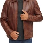 Brown Leather Jacket Men - Black Real Lambskin Mens Leather Jacket