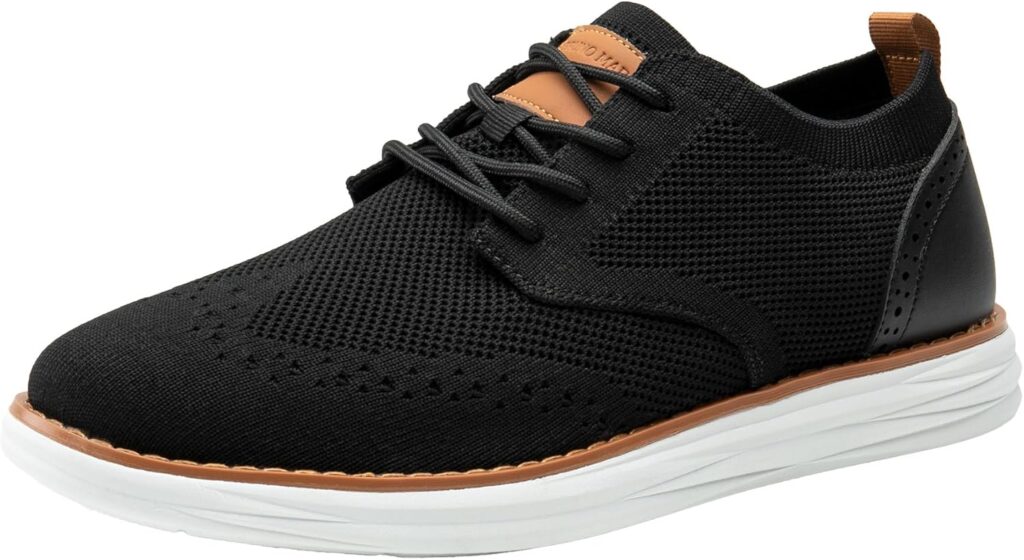 Bruno Marc Men's KnitFlex Craft Mesh Oxfords Sneakers Casual Dress Lace-Up Lightweight Walking Shoes