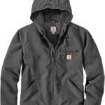 Carhartt Men's Relaxed Fit Washed Duck Sherpa-Lined Jacket