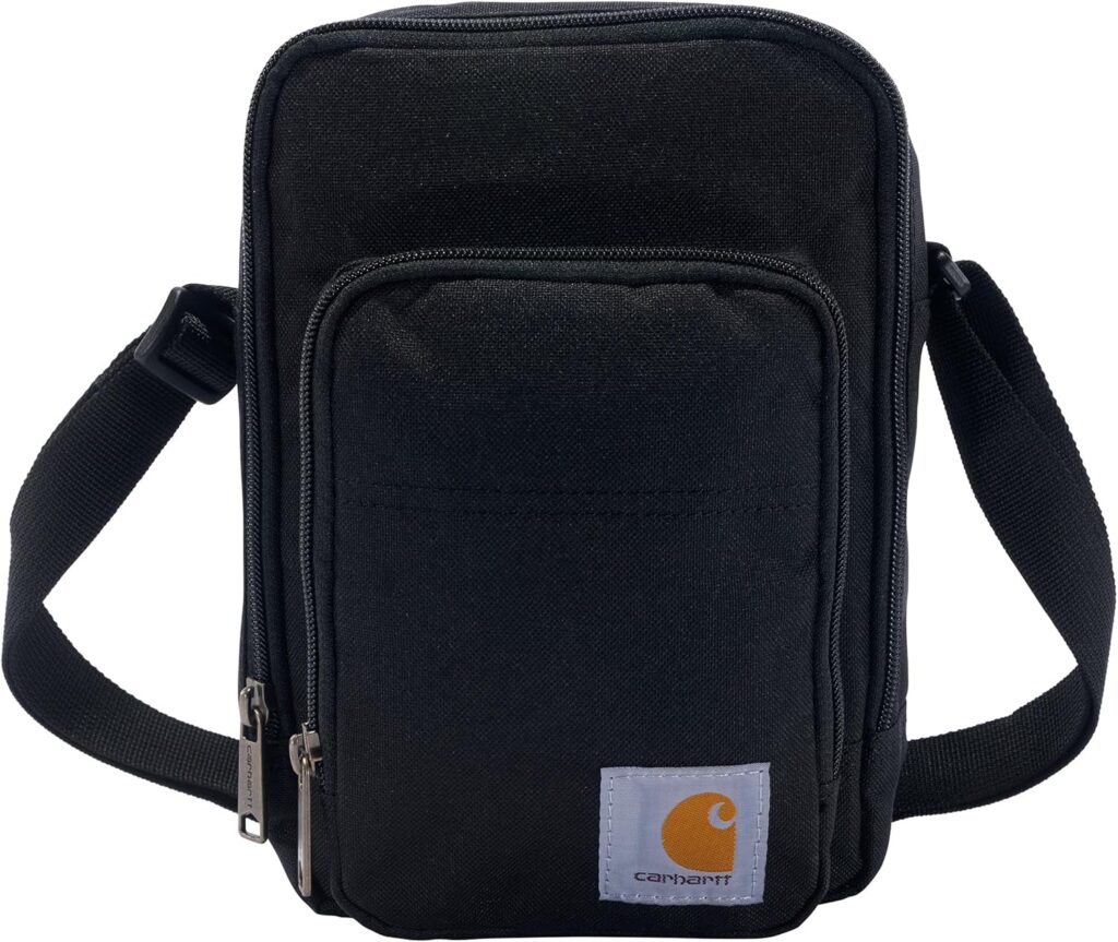 Carhartt Unisex Adult Zip, Durable, Adjustable Crossbody Bag with Zipper Closure, Black, One Size