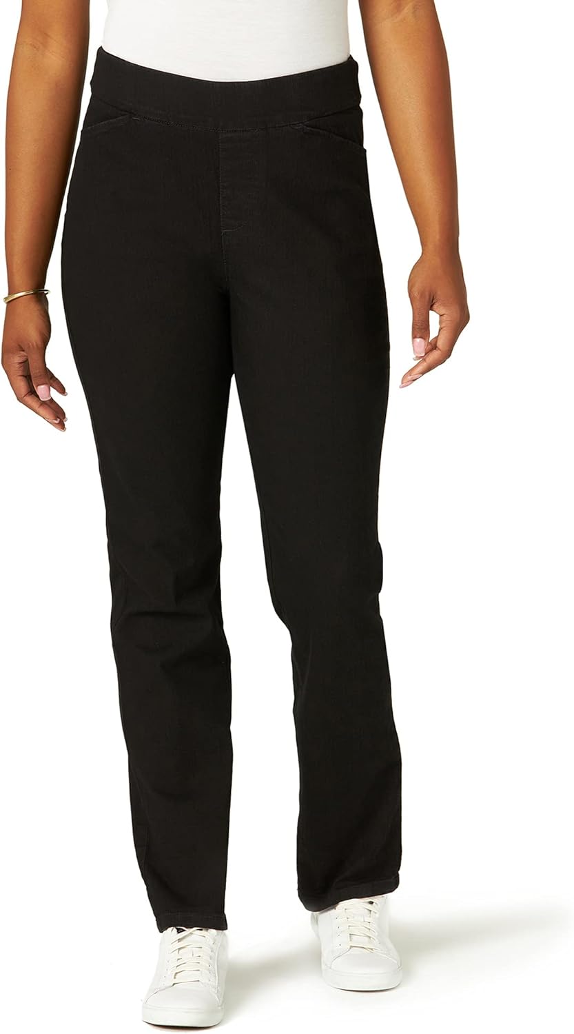 Chic Classic Collection Women's Easy-Fit Elastic-Waist Pant