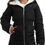 DKNY Girls’ Jacket – Reversible Heavyweight Quilted Parka Coat with Sherpa Lining – Reversible Jacket for Girls (4-16)