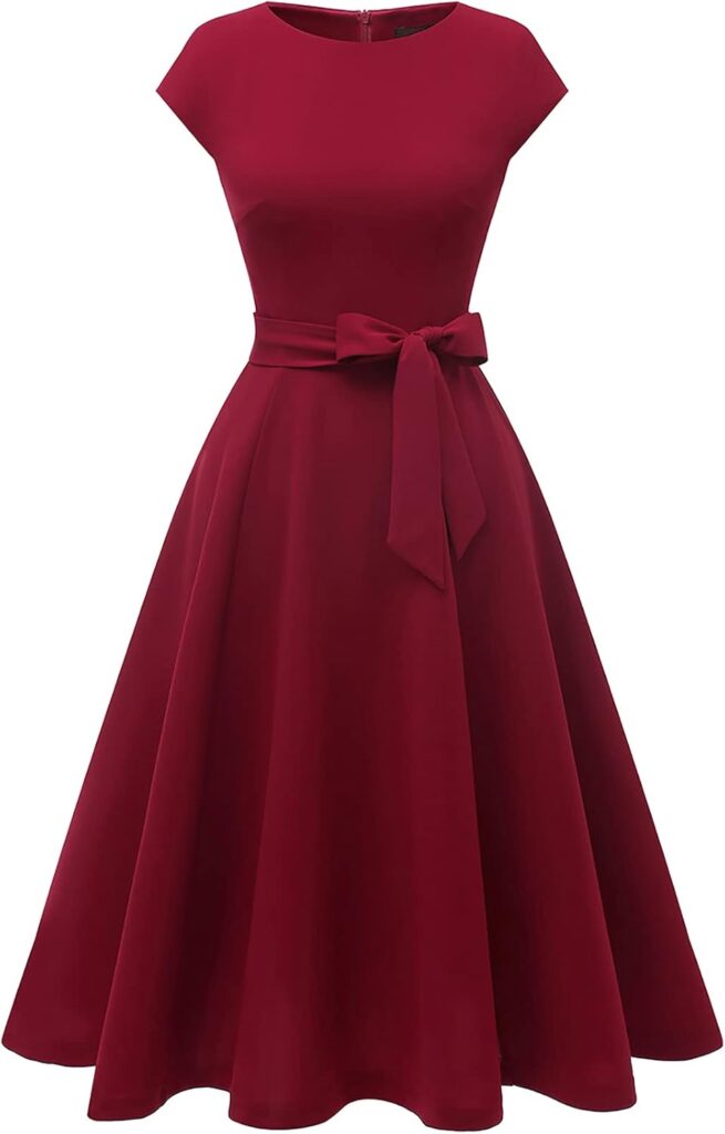 DRESSTELLS Cocktail Dress, Formal Wedding Guest Dresses for Women Modest Holiday Party Prom Dress