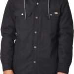 Dickies Men's Fleece Hooded Duck Shirt Jacket with Hydroshield