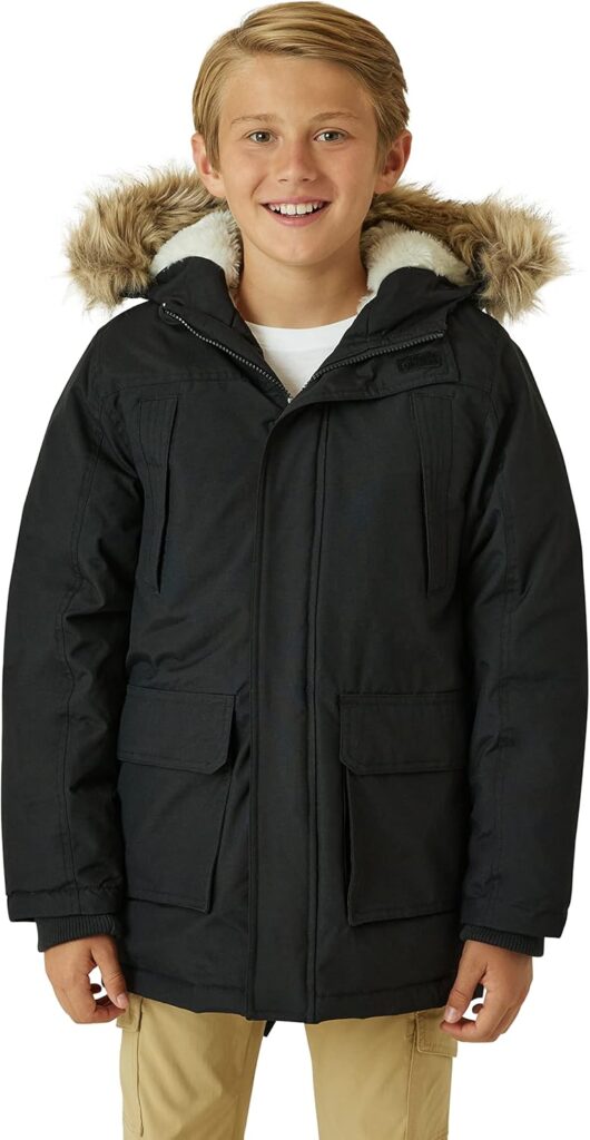 Eddie Bauer Boys' Winter Coat – Waterproof Heavyweight Down Parka Jacket with Faux Fur Hood (3-20)