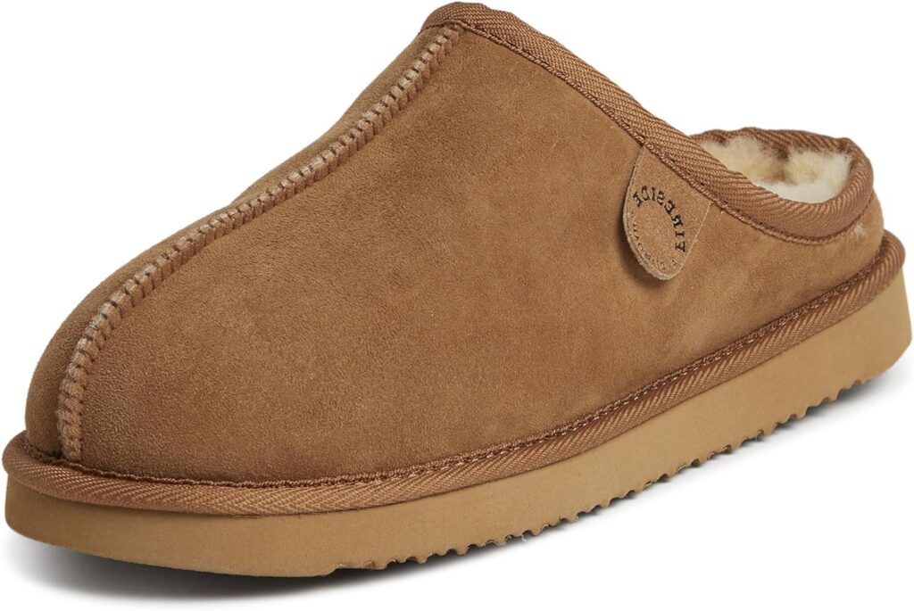 Fireside by Dearfoams Men's Grafton Genuine Shearling Indoor/Outdoor Clog