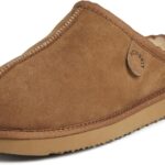 Fireside by Dearfoams Men's Grafton Genuine Shearling Indoor/Outdoor Clog