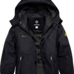 GEMYSE Boy's Waterproof Ski Snow Jacket Hooded Fleece Windproof Winter Jacket