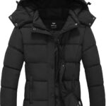 GGleaf Women's Winter Coats Quilted Puffer Jacket Warm Snow Coat with Removable Hood