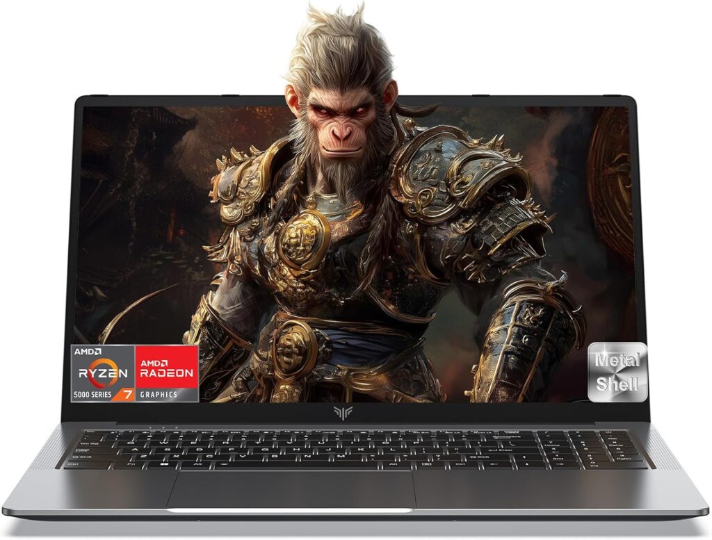 Gaming Laptop AMD Ryzen 7 5825U(8C/16T), Radeon RX Vega 8 Graphics,16.1“FHD Display,16GB DDR4 512GB NVMe SSD Laptop Computer with Backlit KB,Type_C (Full Function),WiFi 6, 53Wh Battery