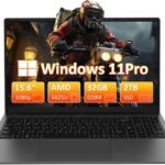 Gaming Laptop, Laptop with AMD Ryzen 7 5825U (8C/16T, Up to 4.5GHz), 32GB RAM 2048GB NVMe SSD Laptop Computer, Radeon RX Vega 8 Graphics, 15.6-inch FHD Display, 57Wh Battery, Backlit KB, USB-C