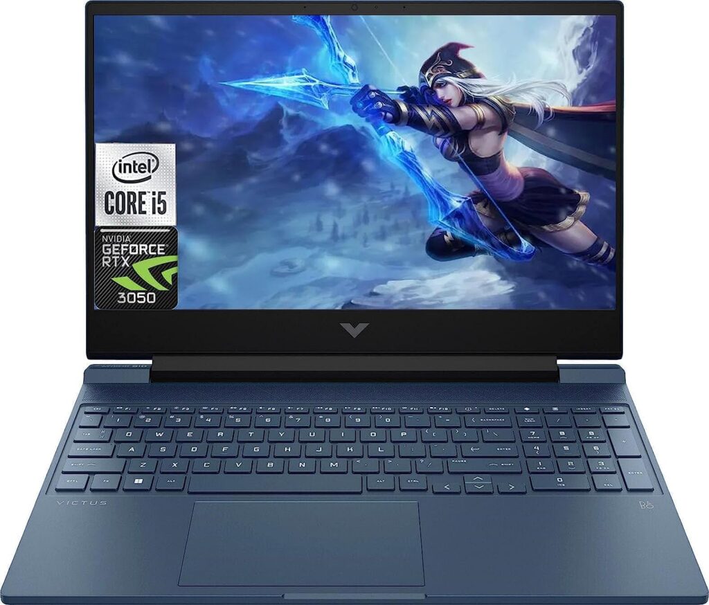 HP - Victus 15.6" Full HD 144Hz Gaming Laptop - Intel Core i5-13420H - 8GB Memory - NVIDIA GeForce RTX 3050-512GB SSD - Performance Blue