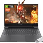 HP Victus Gaming Laptop, 15.6-inch FHD IPS 144Hz, AMD Ryzen 5-8645HS, NVIDIA GeForce RTX 4050, Wi-Fi 6, Backlit KB, Win11 Home, w/Mouse Pad (32GB RAM |1TB PCIe SSD)